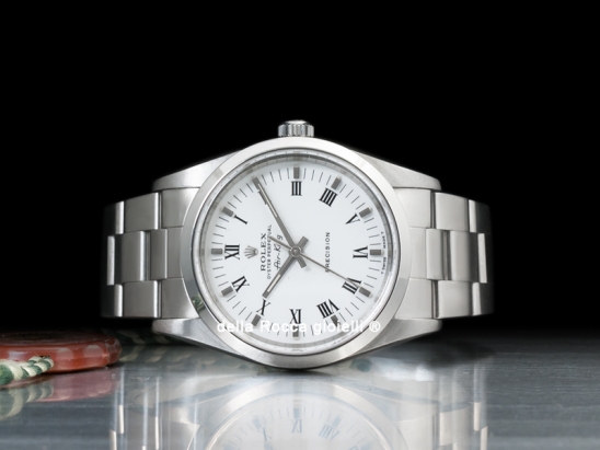 Rolex Air-King 34 Bianco Oyster White Milk Roman  Watch  14000